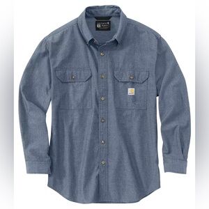 Carhartt Loose Fit Midweight Chambray Long Sleeve Shirt Size Medium